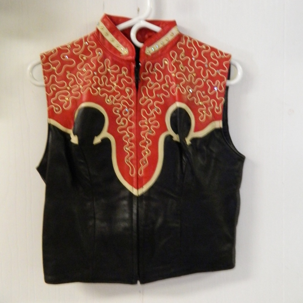 Deb Moyer Show Tack Leather Vest